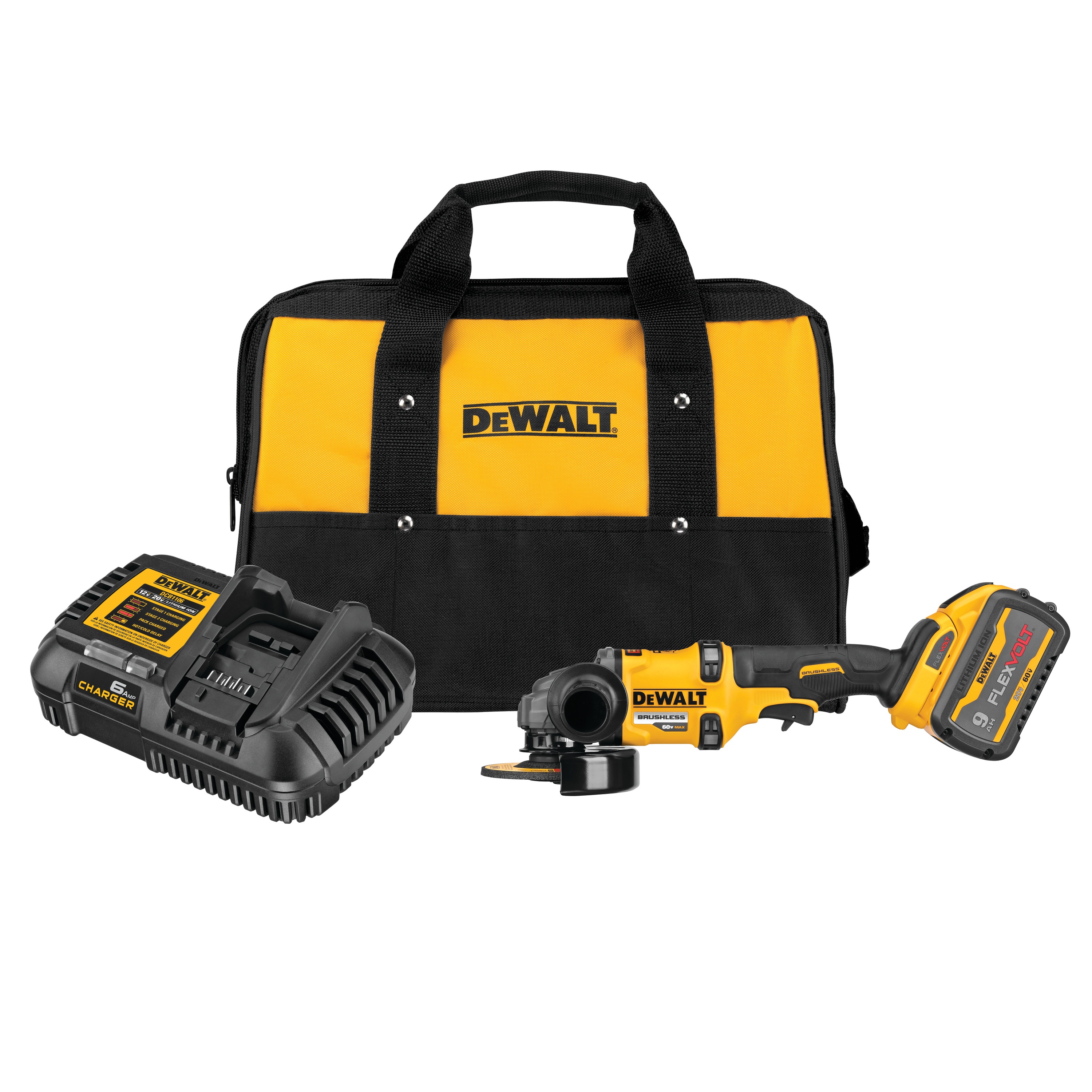 FLEXVOLT® 60V MAX* Brushless 41/2 in. 6 in. Cordless Grinder with