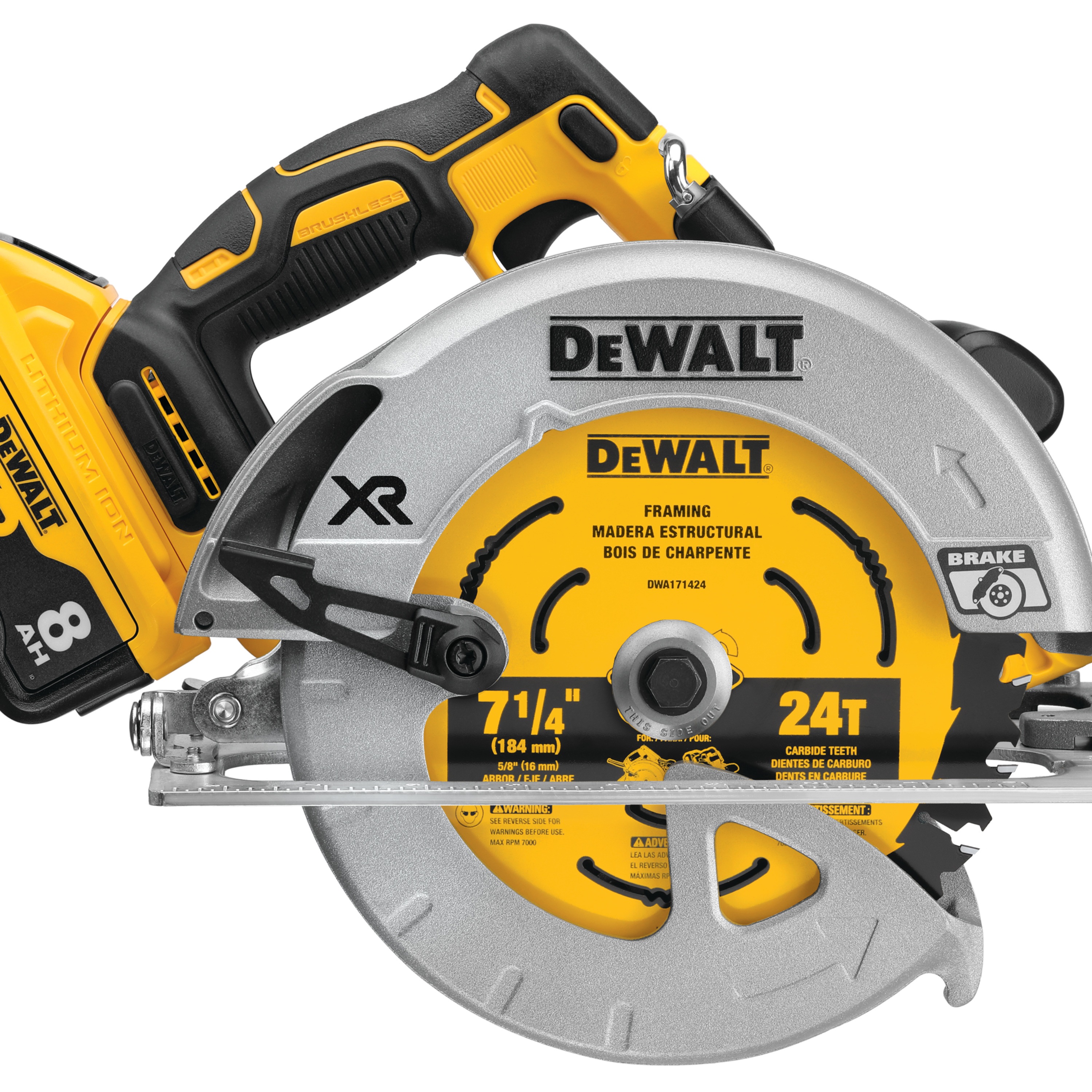 20V MAX* XR® BRUSHLESS 71/4 in. CIRCULAR SAW WITH POWER DETECT™ Tool