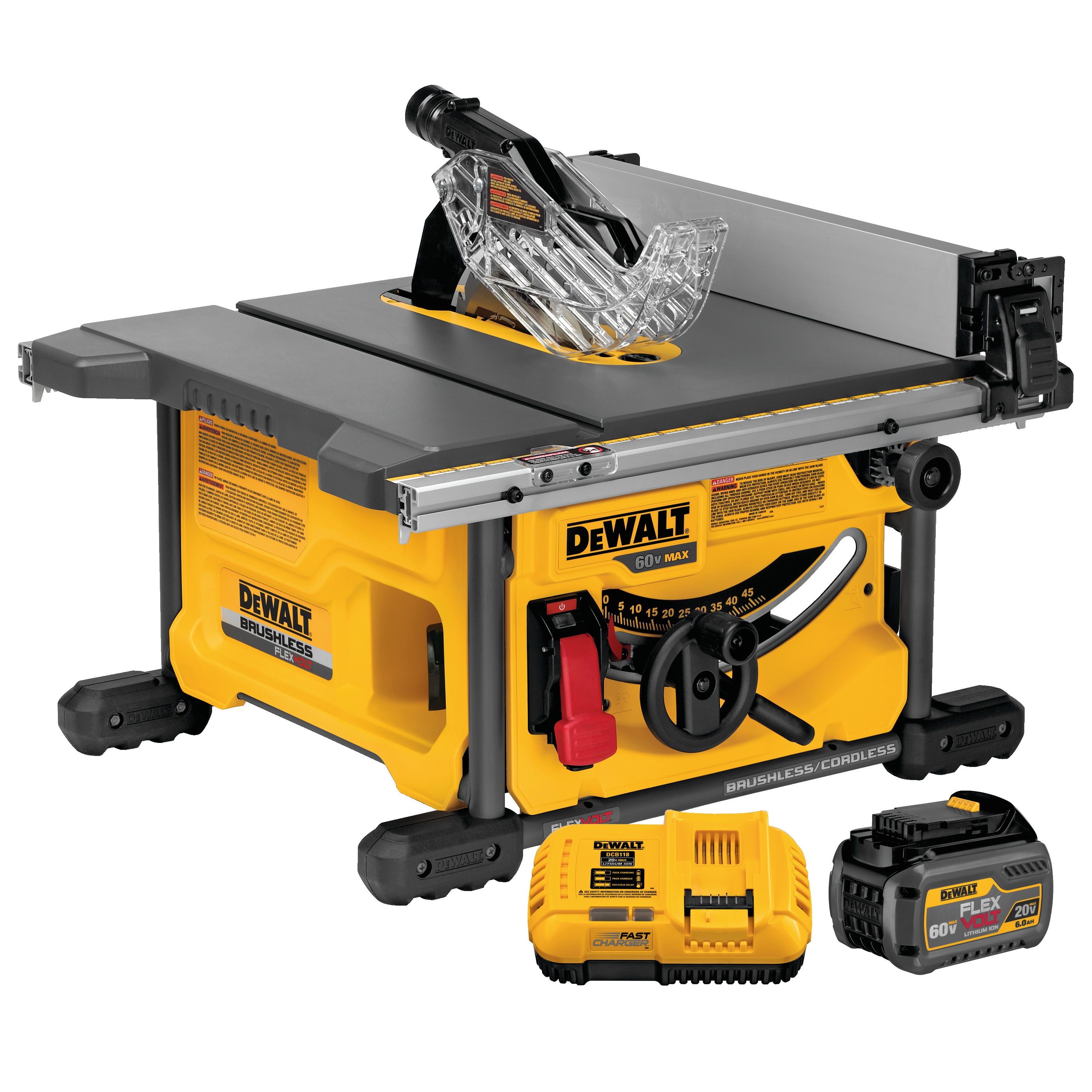 Flexvolt 60v Max 8 1 4 Cordless Table Saw Dcs7485t1 Dewalt