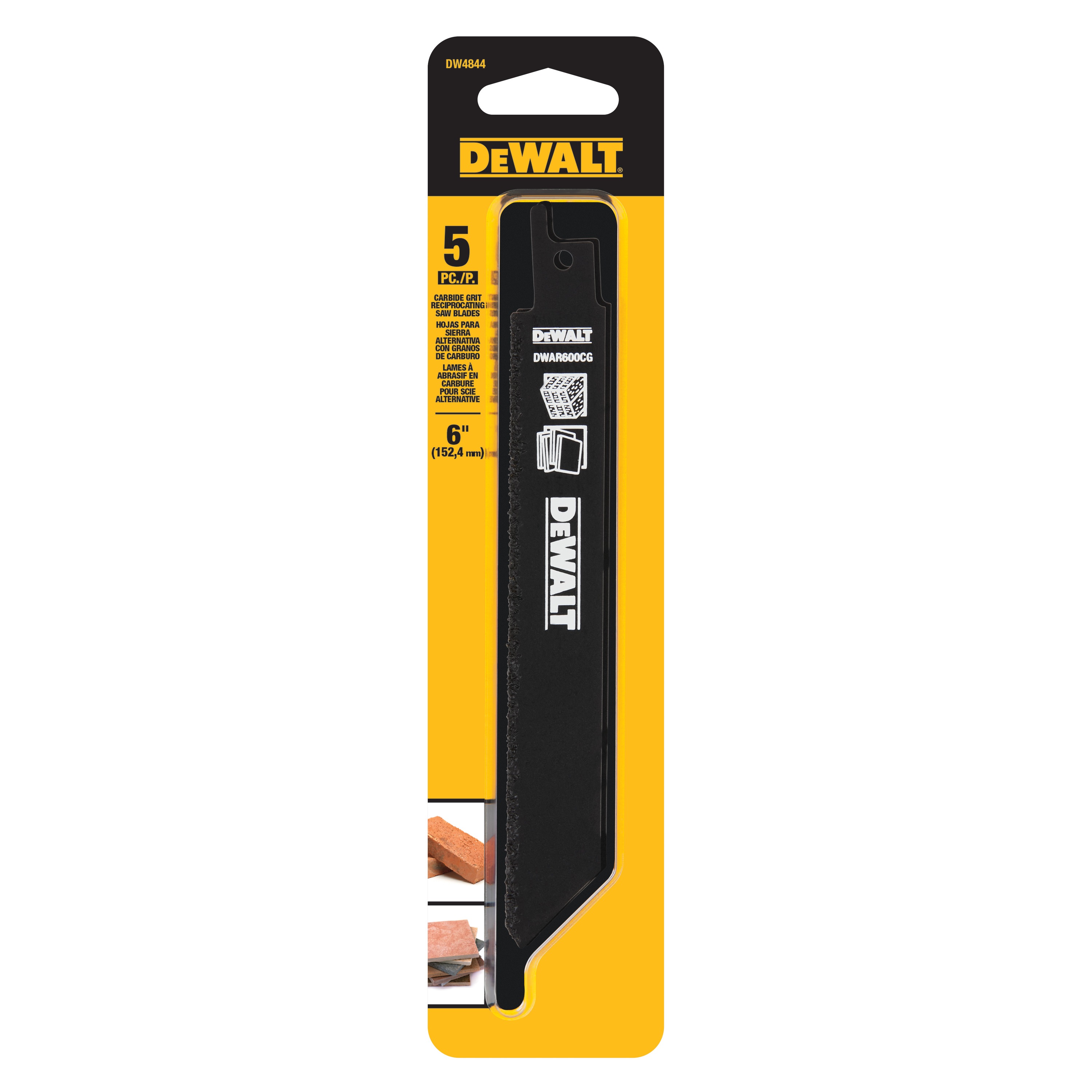 Abrasive Carbide Grit Reciprocating Saw Blades DW4844 DEWALT