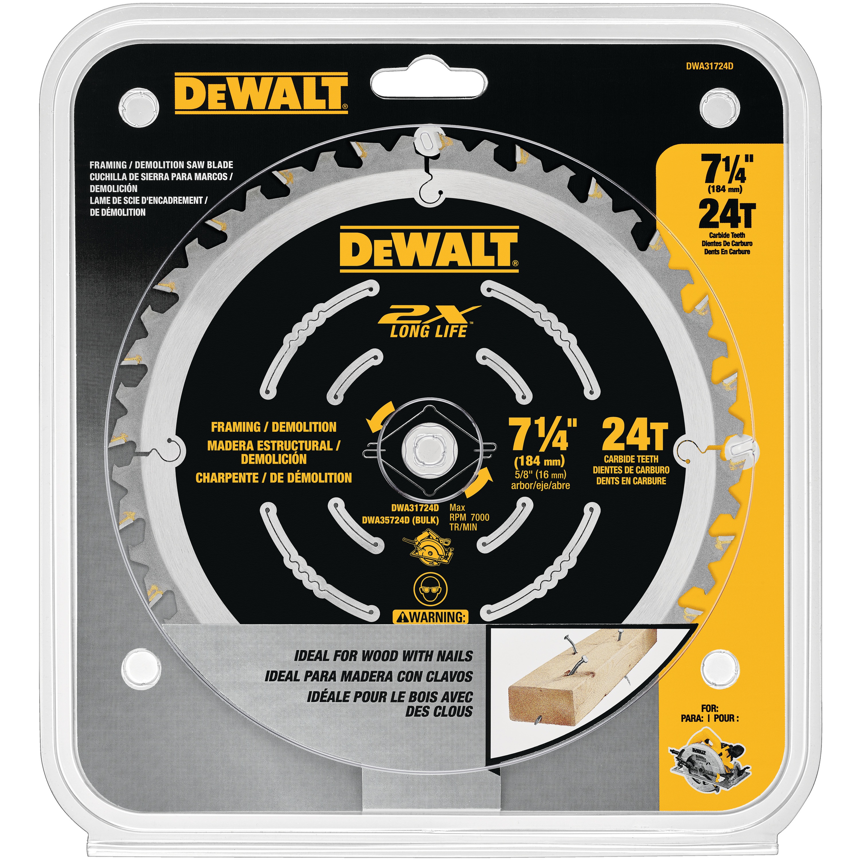 2X Long Life Saw Blades DEWALT