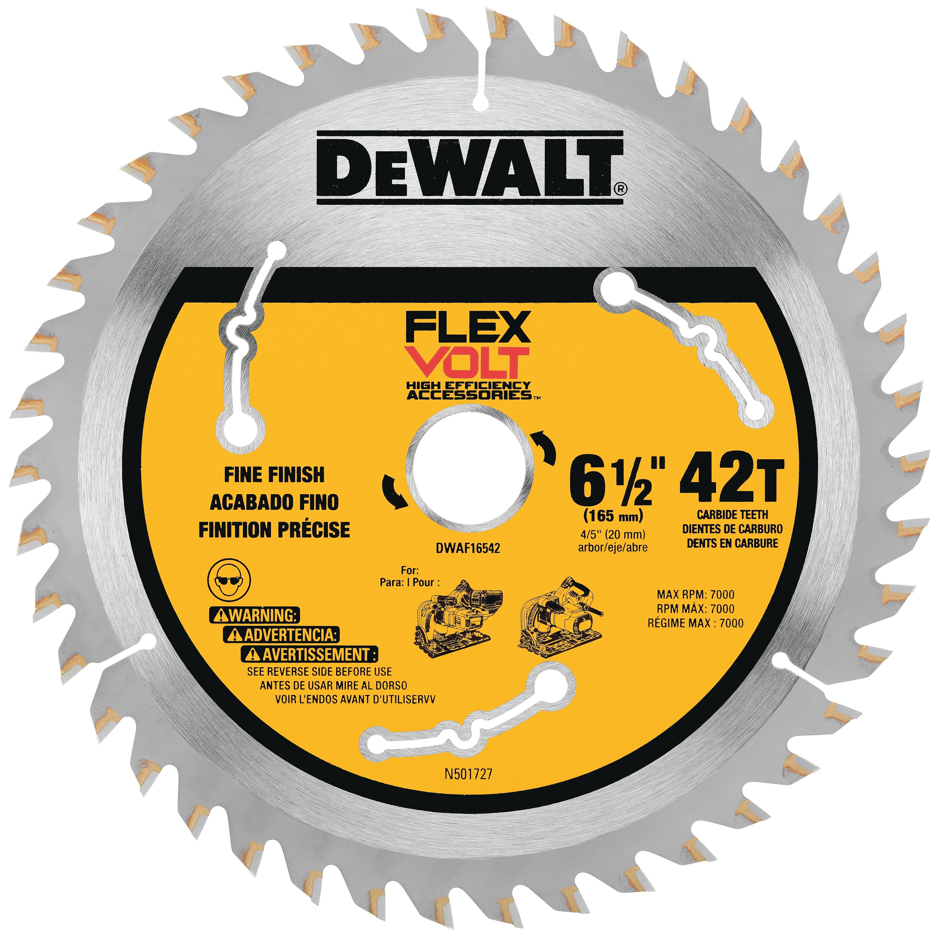 Lame FLEXVOLT TrackSawMC DWAF16542 DEWALT