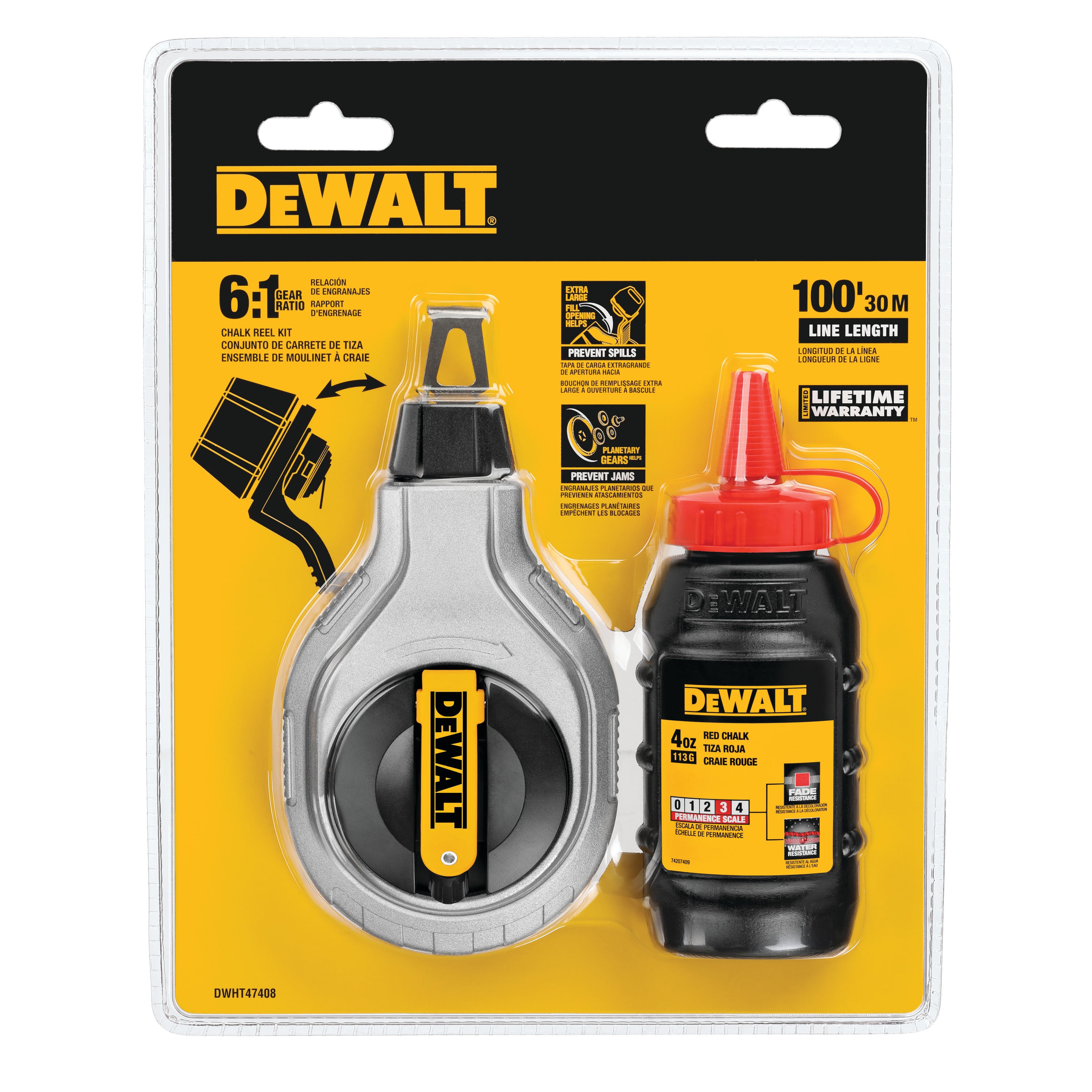 61 Chalk Reel Kit DWHT47408 DEWALT