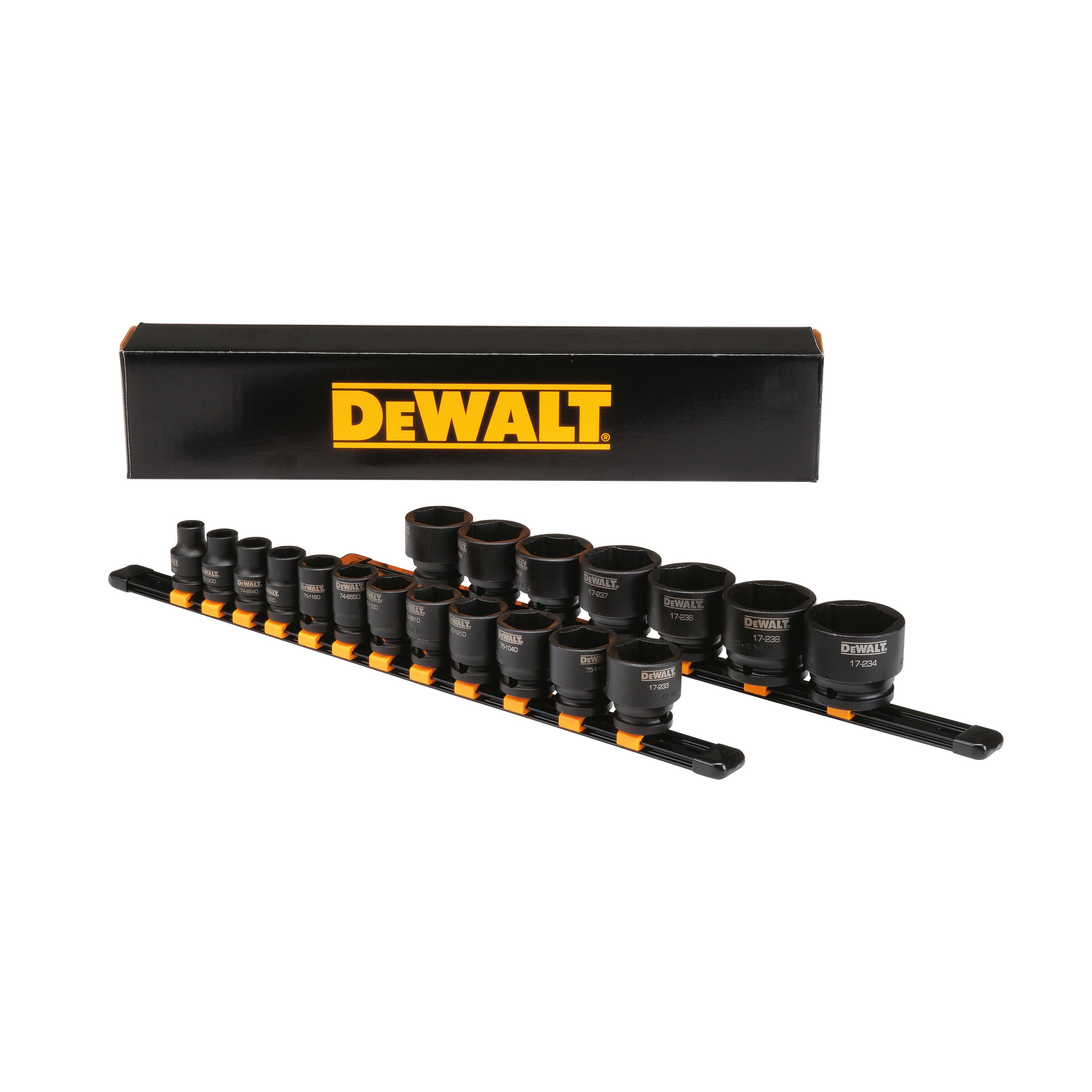 19 Piece 1/2 in Drive Impact Socket Set 6 PT DWMT19240 DEWALT