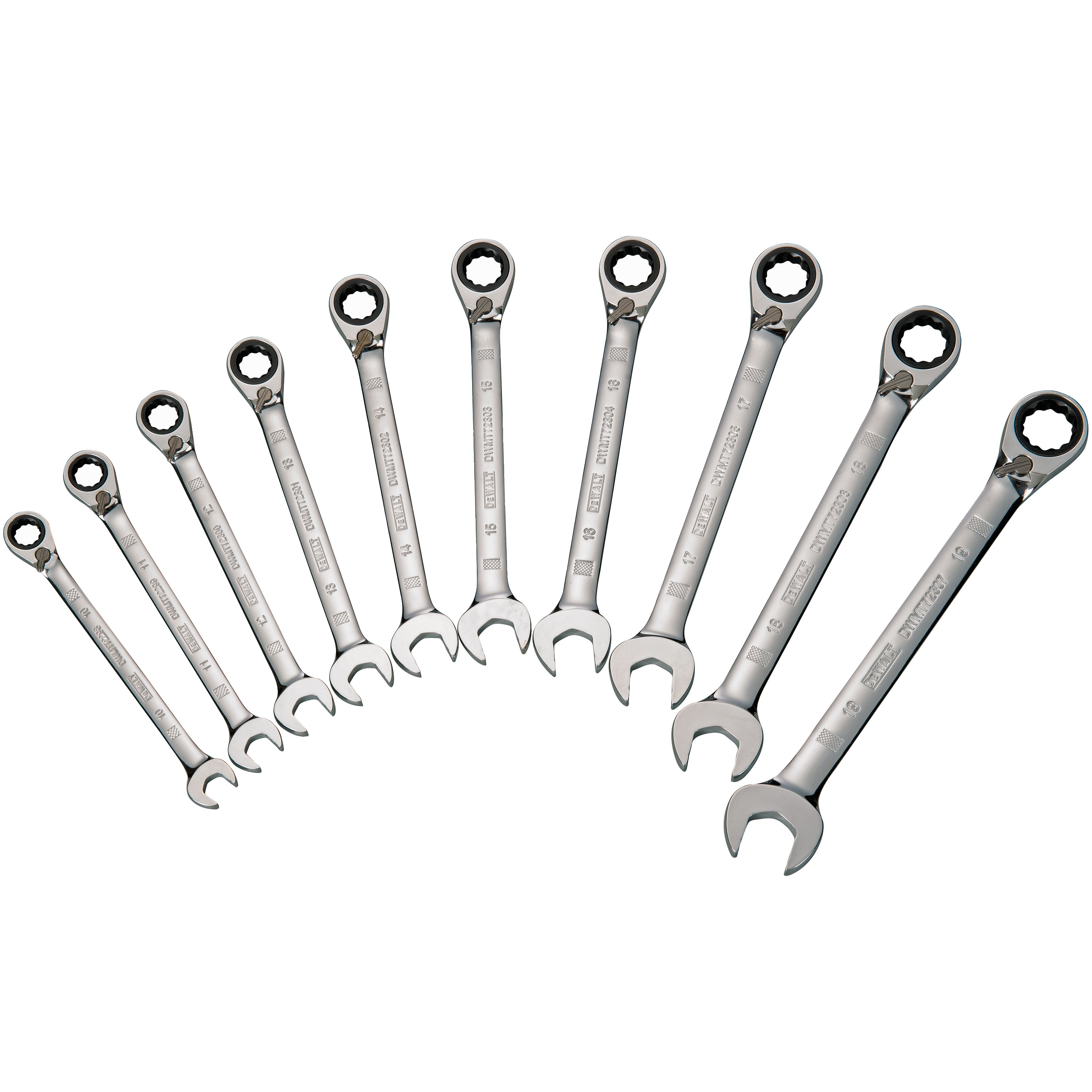 10 piece reversible ratcheting metric wrench set dwmt72168 dewalt