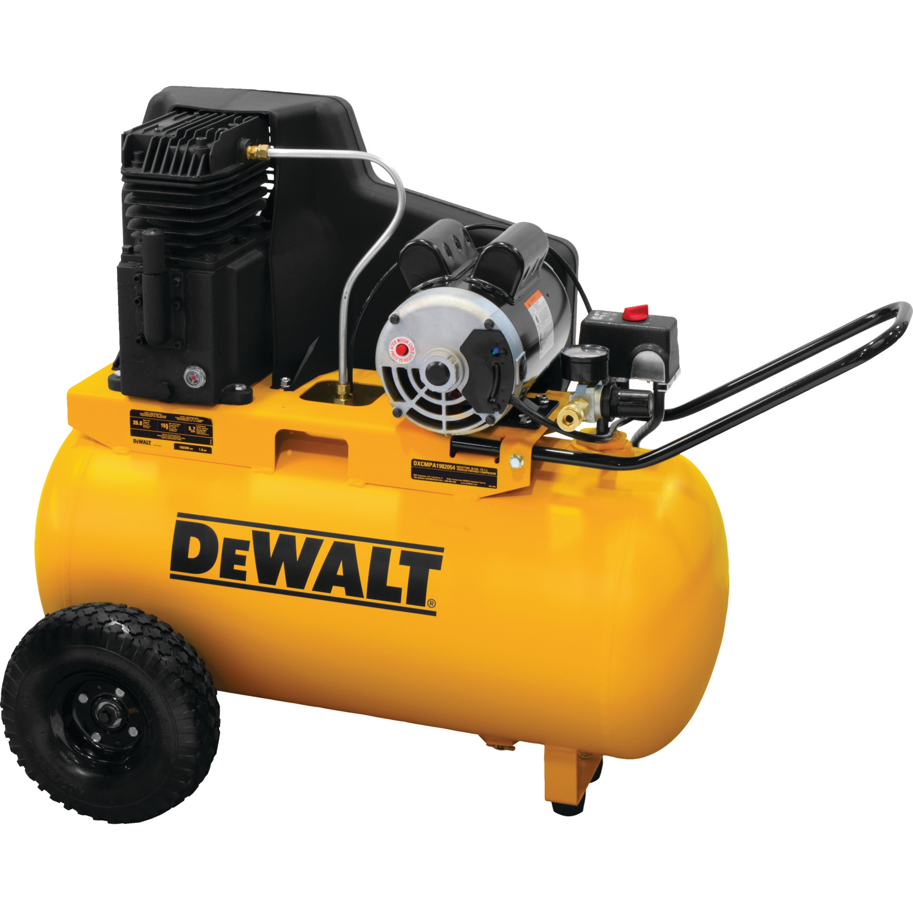 20 Gal Portable Horizontal Electric Air Compressor Dxcmpa1982054 Dewalt