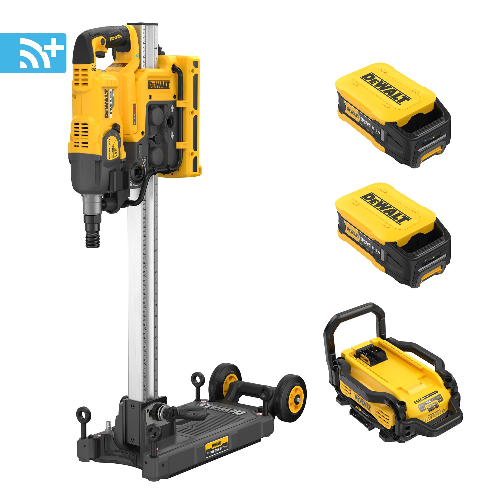 POWERSHIFT™ 6-3/8 in. Core Drill Stand Kit | DEWALT