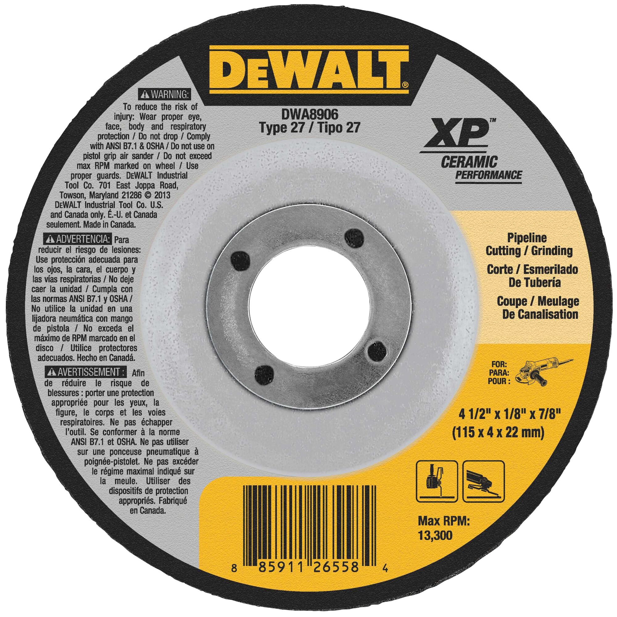 Dewalt angle grinder cutting cheap disc