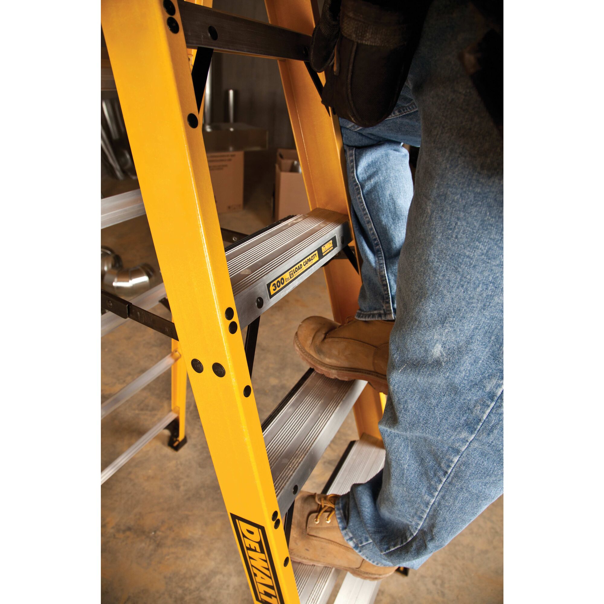 8 Fiberglass Stepladder 300 lbs. Load Capacity DEWALT