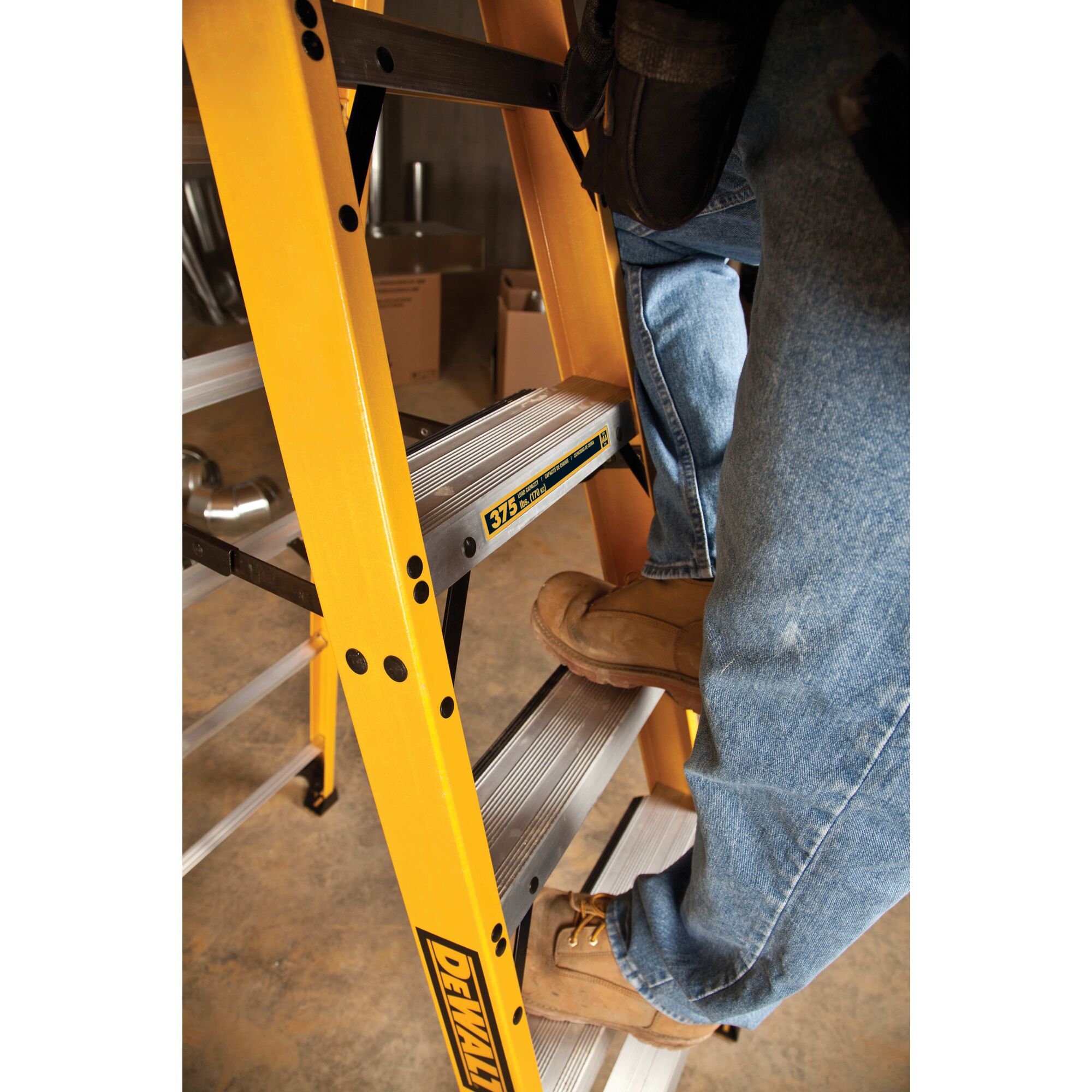 6 Fiberglass Stepladder 375 lbs. Load Capacity DEWALT
