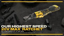 Video 20V MAX* XR® Brushless Cordless 1/4 in. & 3/8 in. Sealed Head Ratchet (Tool Only)