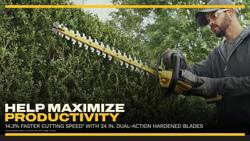 Video DEWALT® DCHT826P1 20V MAX* XR® 24 in. Hedge Trimmer product video 