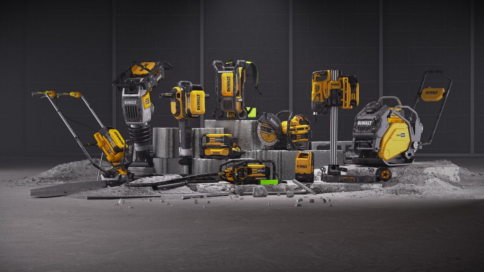 DEWALT tools for photography: DCBPSC0550, DCPS330AG2, DCBPS0554, DCPS150AG2, DCPS151, DCPS660AG2, DCPS320AG2, DCPS310AG2
